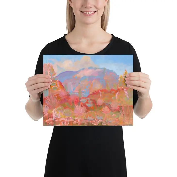 ILUSTRACIÓN - El Baker, Southwestern Pastel Landscape Print