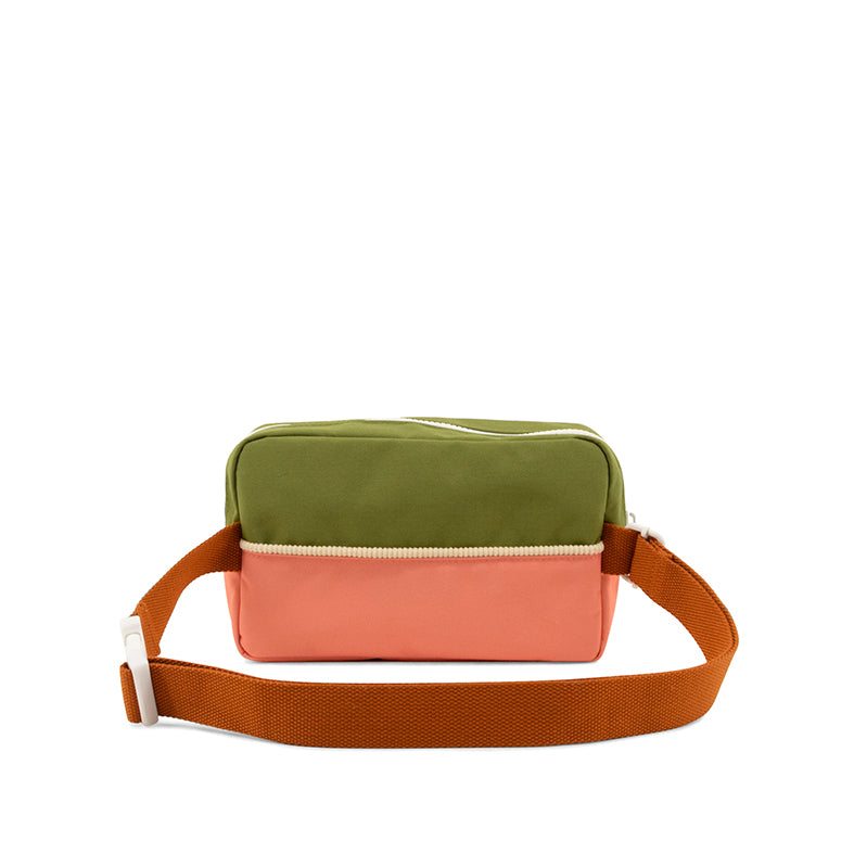 RIÑONERA - Sticky Lemon, Fanny Pack Large - Sprout Green + Flower Pink