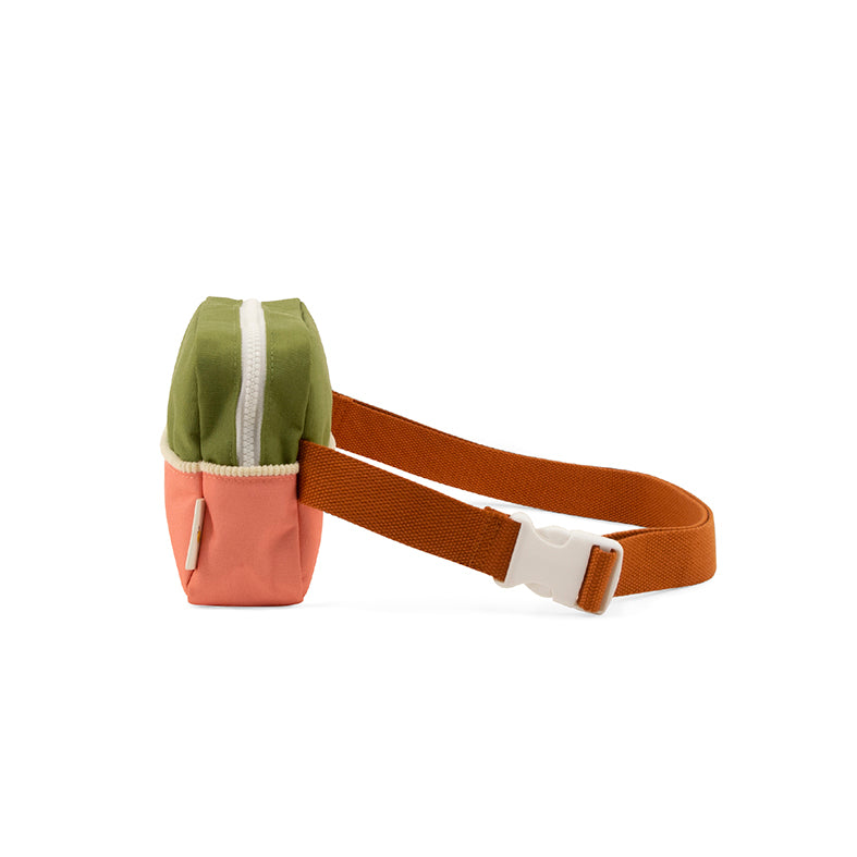 RIÑONERA - Sticky Lemon, Fanny Pack Large - Sprout Green + Flower Pink