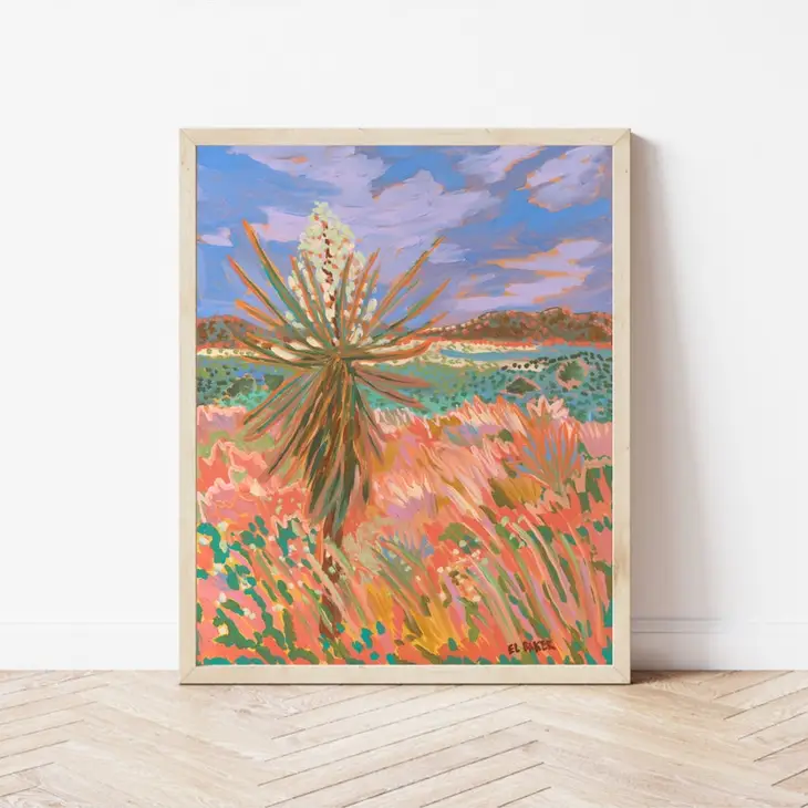 ILUSTRACIÓN - El Baker, Davis Mountains National Park Yucca Print