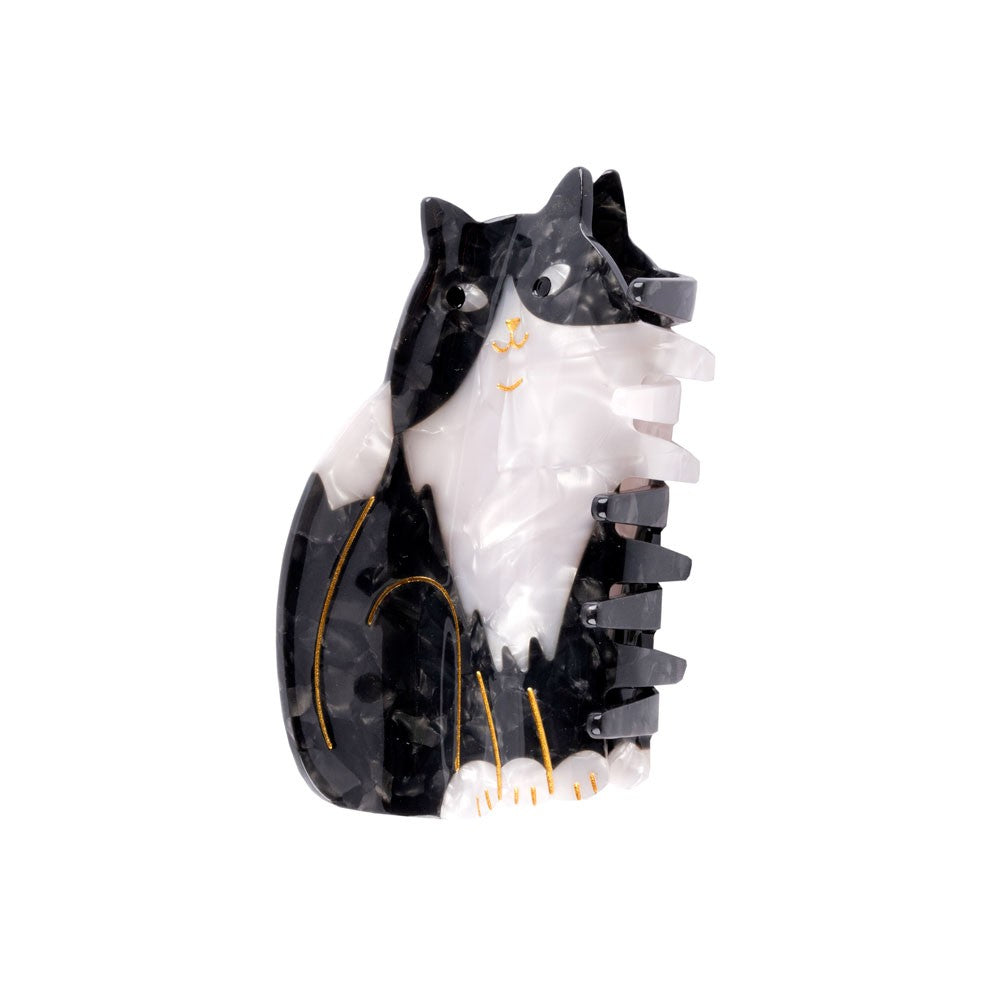 PINZA DE PELO - Coucou Suzette, Gato Blanco y Negro