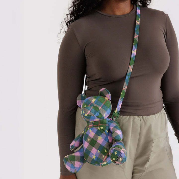 BOLSO - Baggu, Bear Bag Green Star Plaid