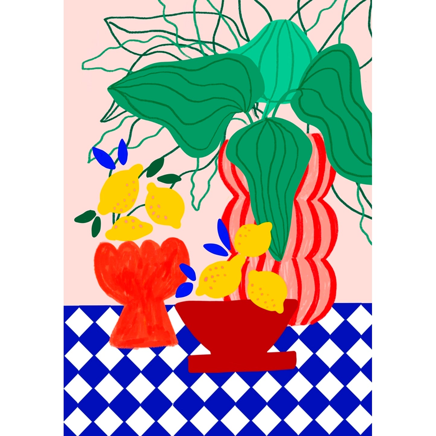 ILUSTRACIÓN - Teresa Rego, Blue Tiles & Lemons