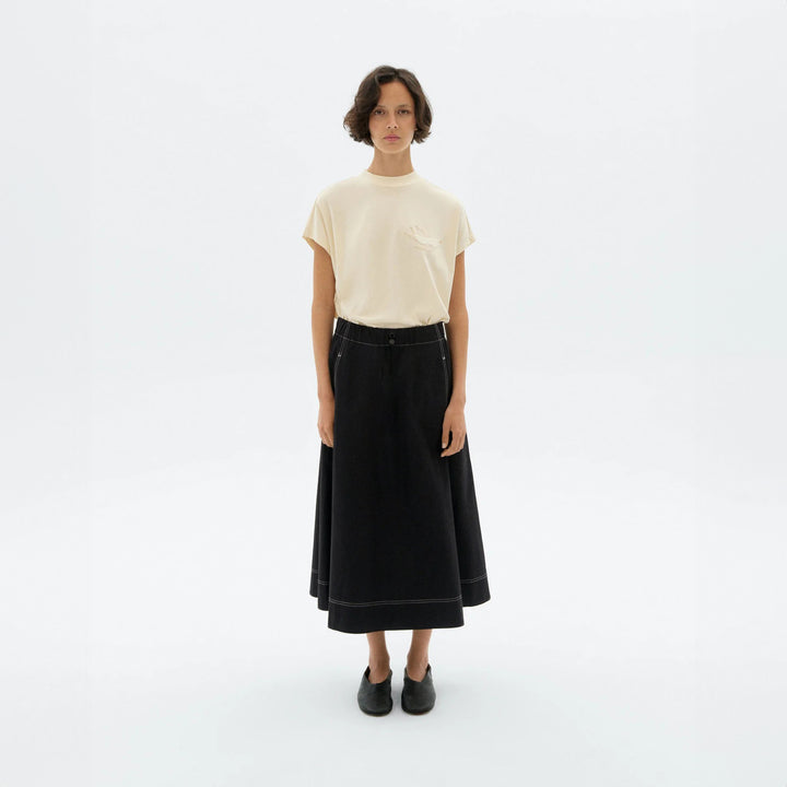 CAMISETA - Thinking Mu, Bordada a mano bird Volta