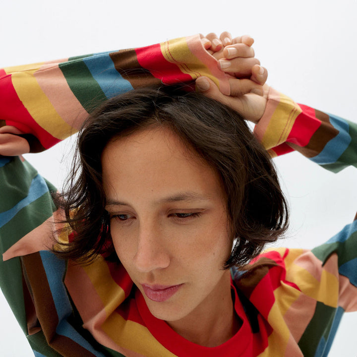 CAMISETA - Thinking Mu, Manga larga rayas Emily