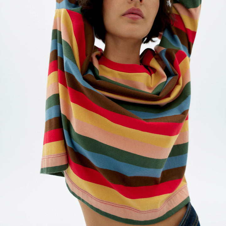 CAMISETA - Thinking Mu, Manga larga rayas Emily