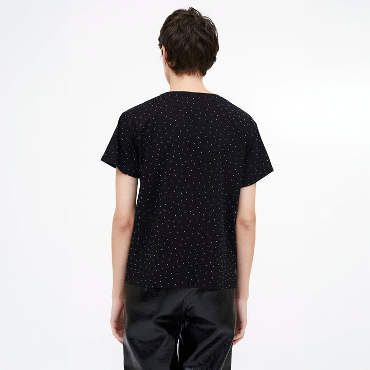 CAMISETA - Wild Pony,  Negra con apliques blancos