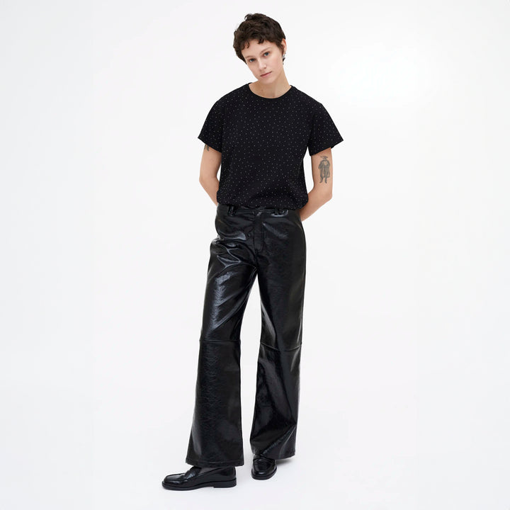 CAMISETA - Wild Pony,  Negra con apliques blancos