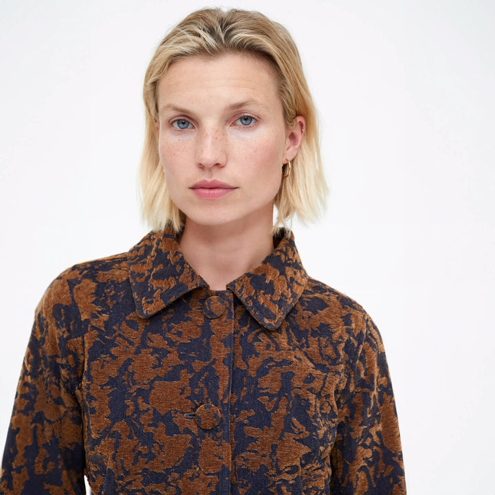 CHAQUETA - Wild Pony, Jacquard Navy blue y marrón.