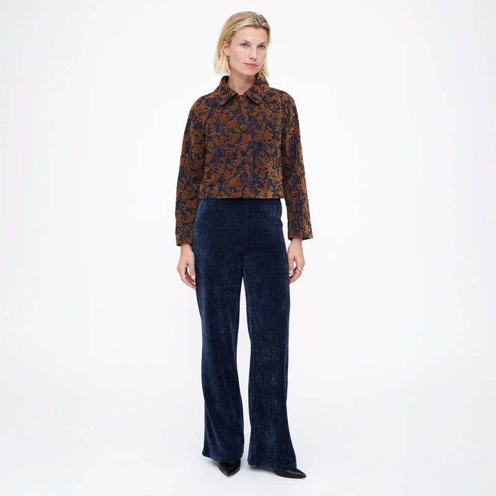 CHAQUETA - Wild Pony, Jacquard Navy blue y marrón.