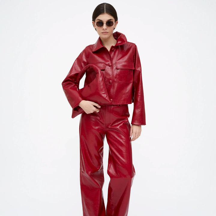 CHAQUETA - Wild Pony,  Cuero sintético rojo.