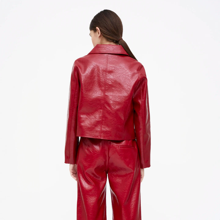 CHAQUETA - Wild Pony,  Cuero sintético rojo.