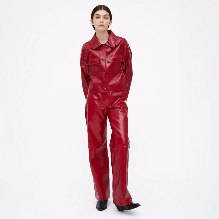 CHAQUETA - Wild Pony,  Cuero sintético rojo.