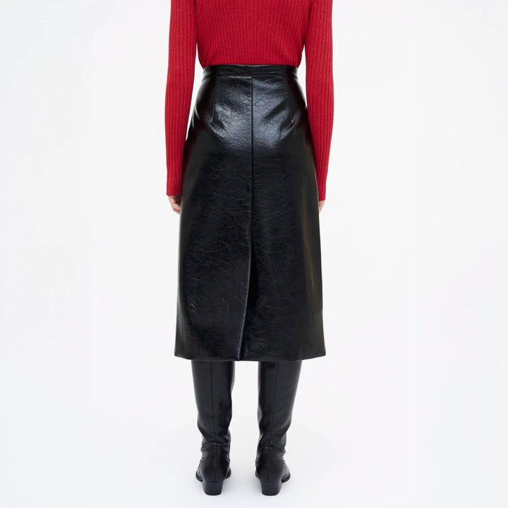 FALDA - Wild Pony,  Midi de cuero sintético negro