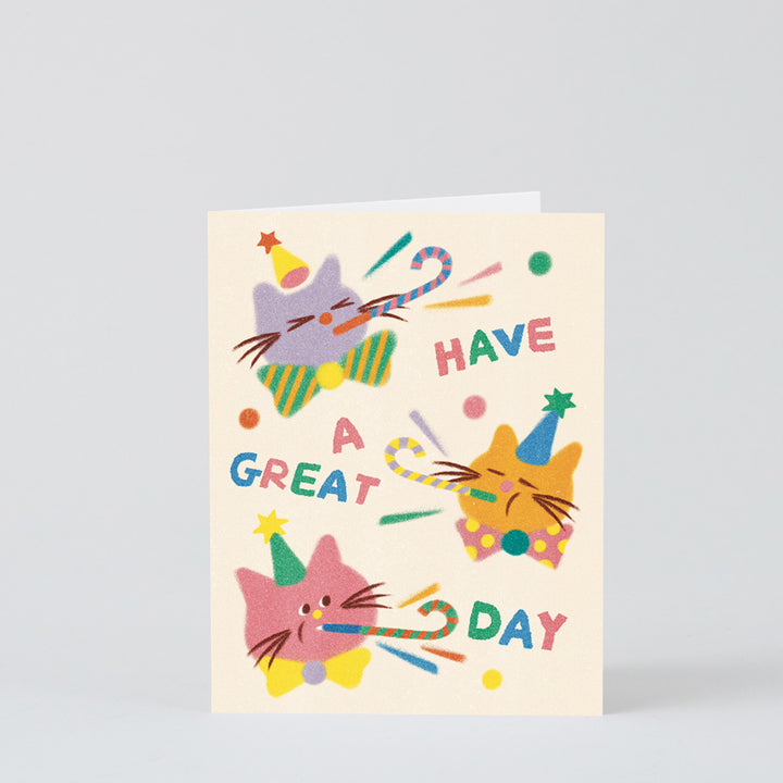 TARJETA FELICITACIÓN - Wrap Magazine, Cat Celebration