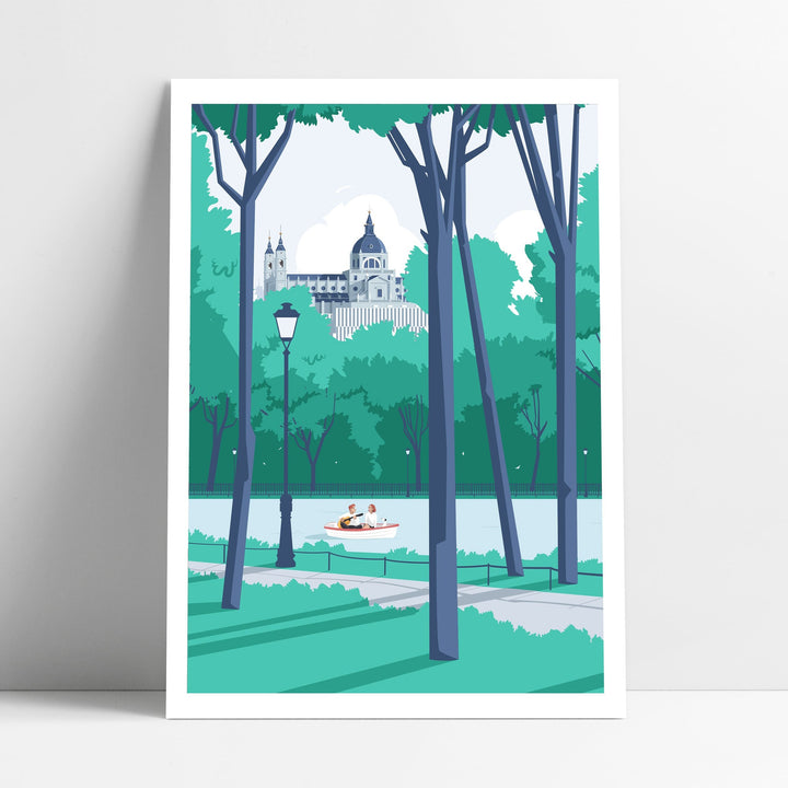 ILUSTRACIÓN - El Chico Llama, Lago de la Casa de Campo - Madrid