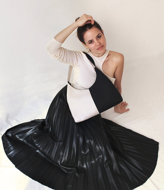 BOLSO - Reliée, Maxi Bea Blanco y Negro