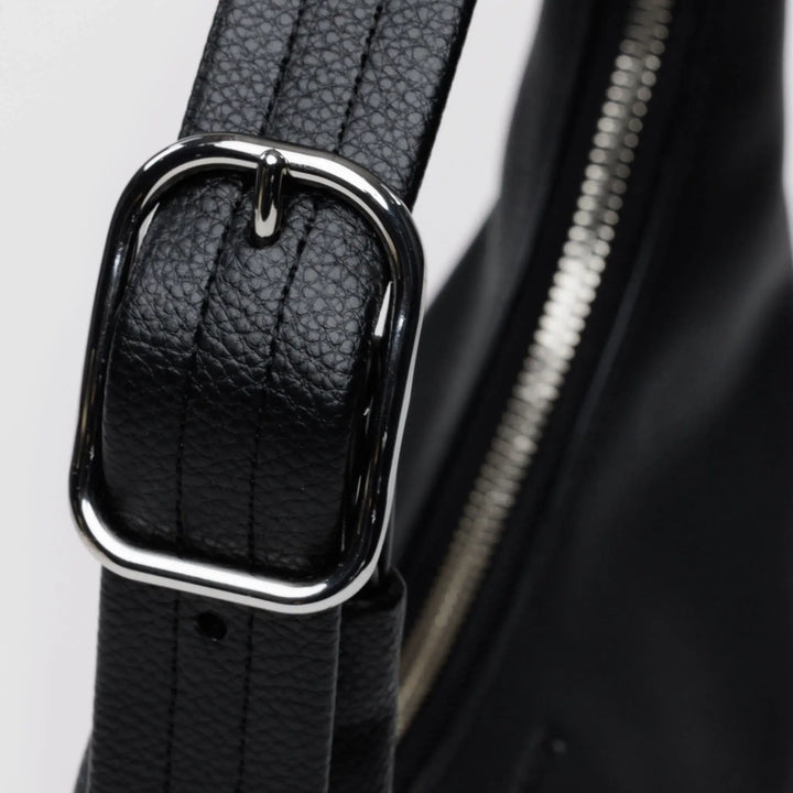 BOLSO - Baggu, Mini Recycled Leather Shoulder Bag Black