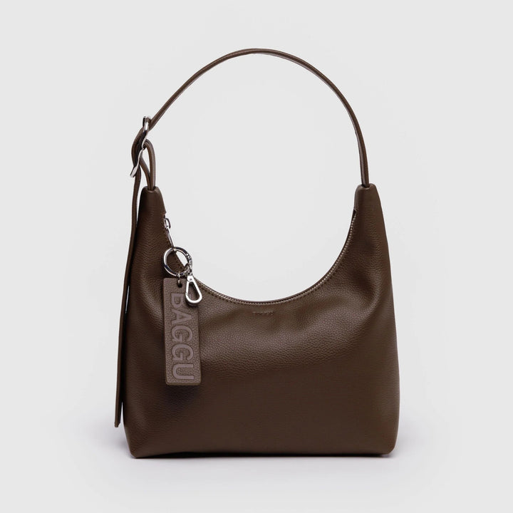 BOLSO - Baggu, Mini Recycled Leather Shoulder Bag Brown