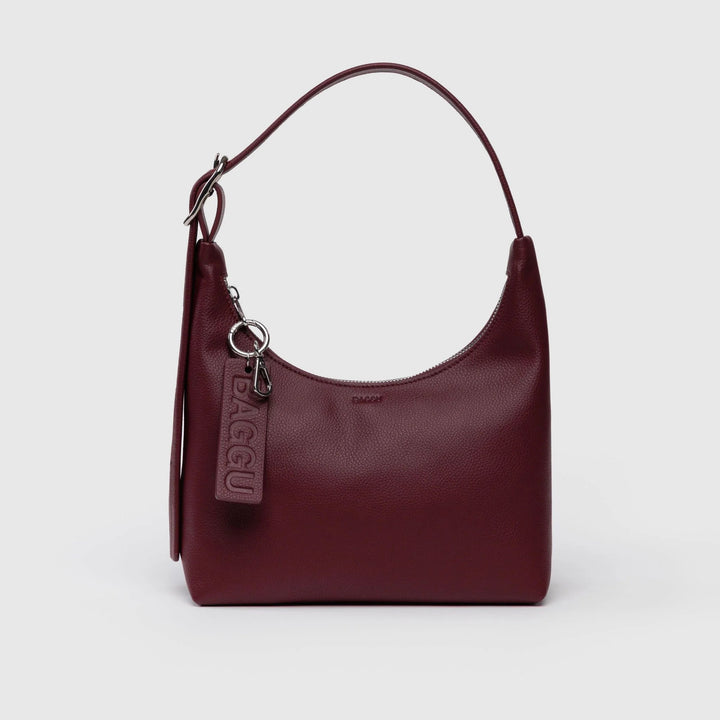 BOLSO - Baggu, Mini Recycled Leather Shoulder Bag Mahogany