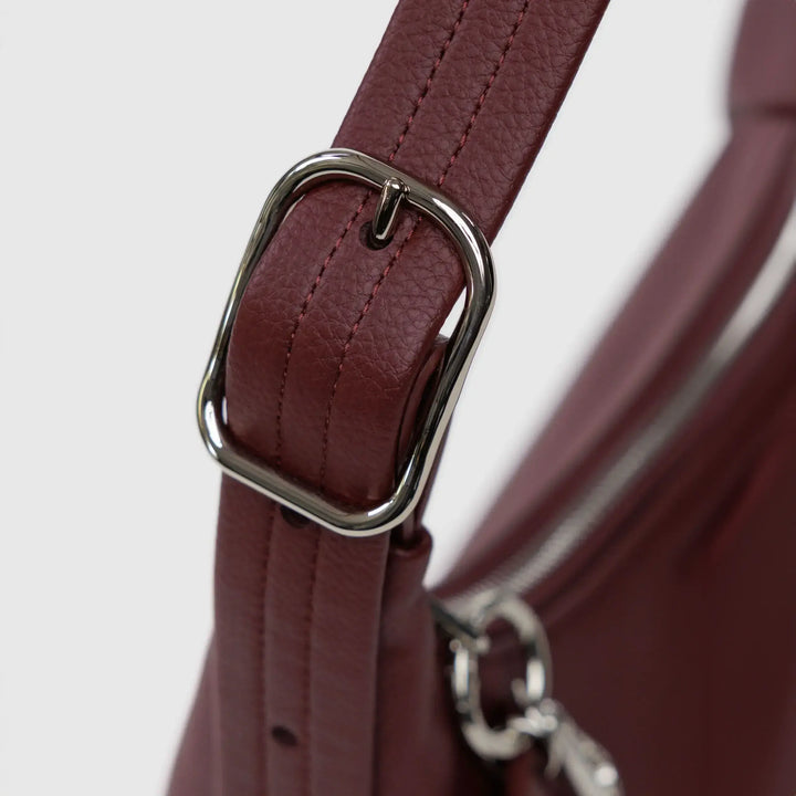 BOLSO - Baggu, Mini Recycled Leather Shoulder Bag Mahogany