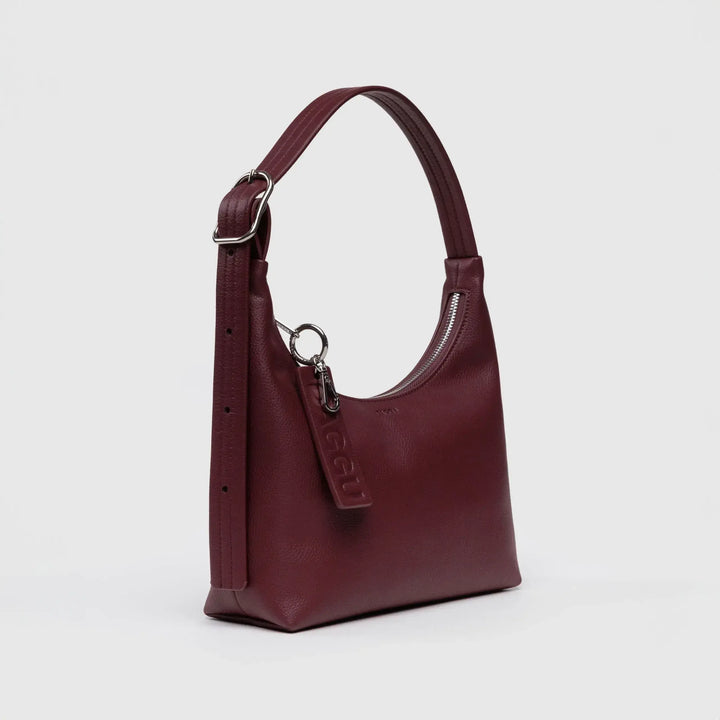 BOLSO - Baggu, Mini Recycled Leather Shoulder Bag Mahogany