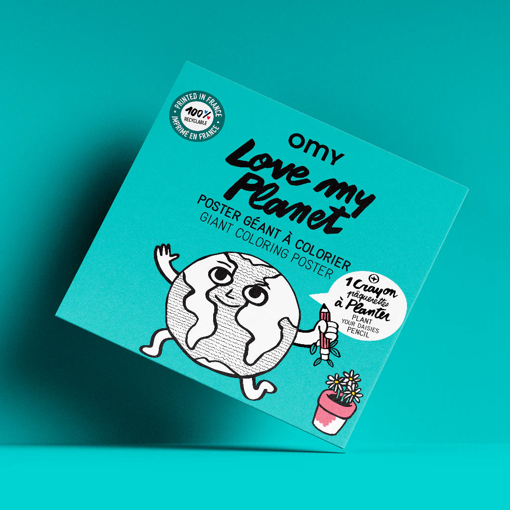 POSTER - Omy, Love my planet + lápiz para plantar