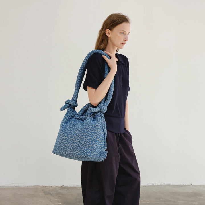 BOLSO - Ölend, Ona Soft Bag Leopard Denim