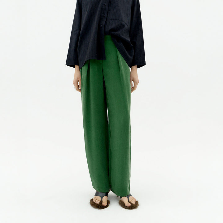 PANTALÓN - Thinking Mu, Verde Cupro Cirila