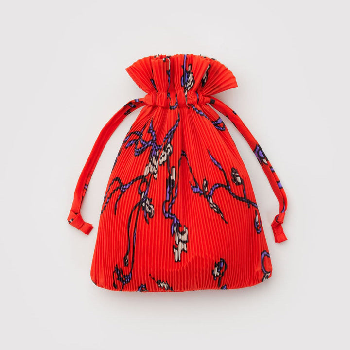 TOTE BAG - Baggu, Pleated Red Snapdragon