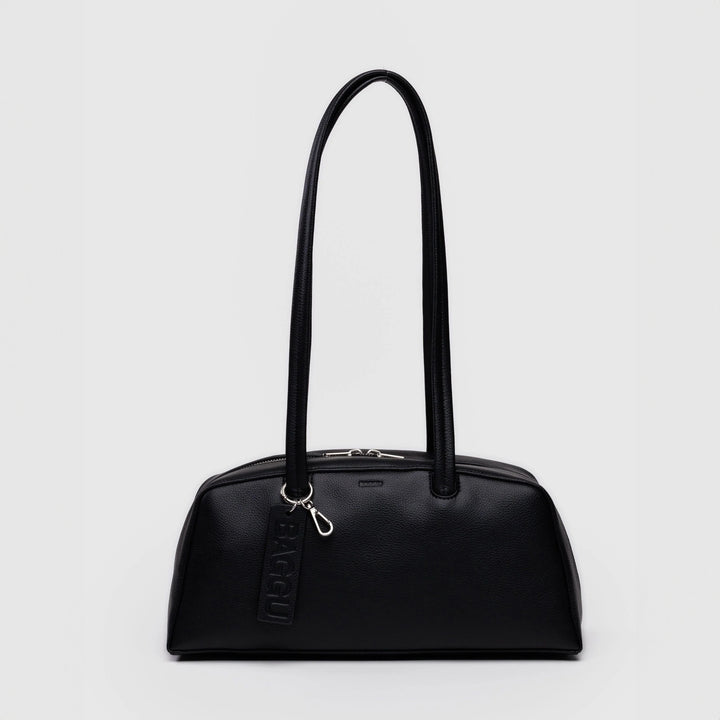 BOLSO - Baggu, Recycled Leather Bowler Bag Black