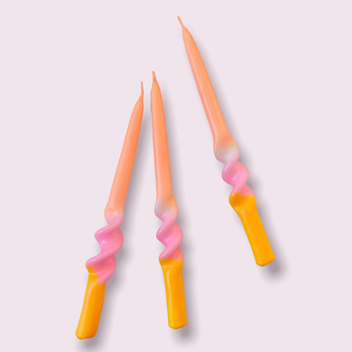 SET 3 VELAS - Pink Stories, Valentine Promise Dip Dye Swirl