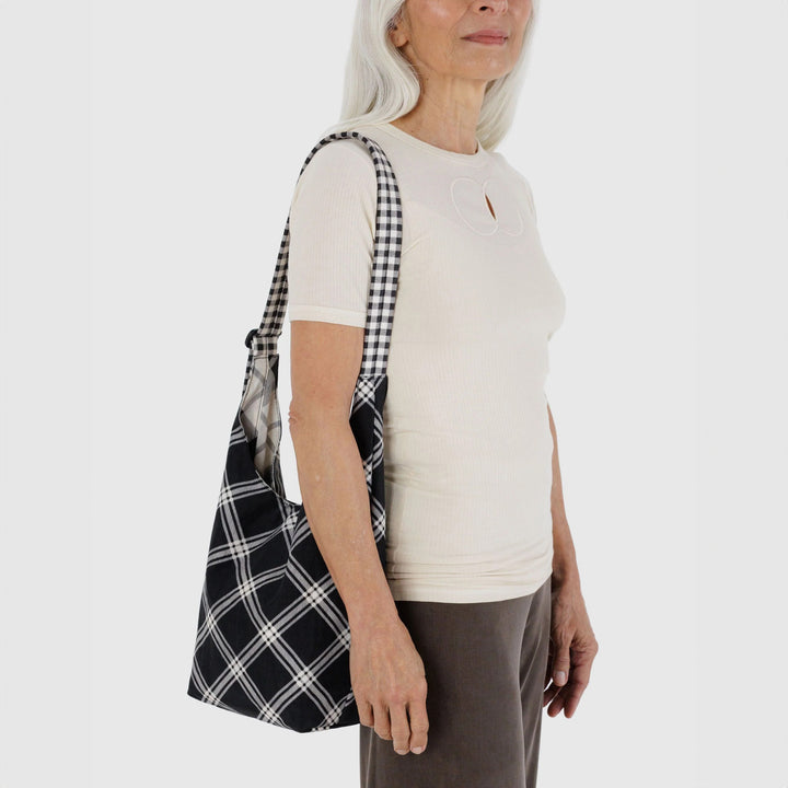 BOLSO - Baggu, Small Nylon Sling Bag Mixed Plaid