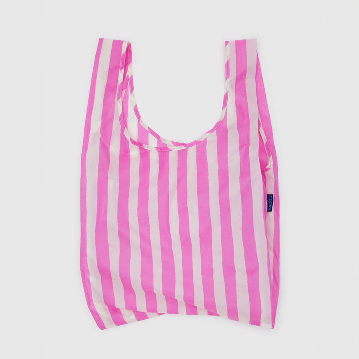 TOTE BAG - Baggu, Pink Painted Stripe