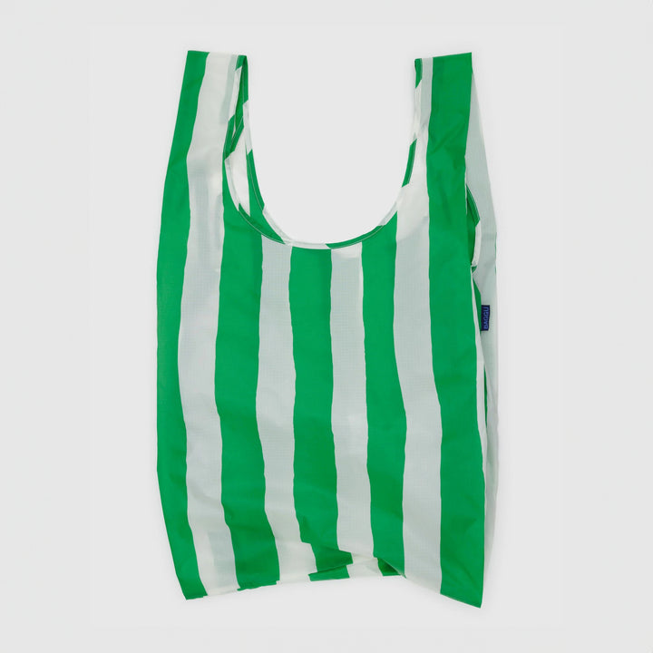 TOTE BAG - Baggu, Green Painted Stripe