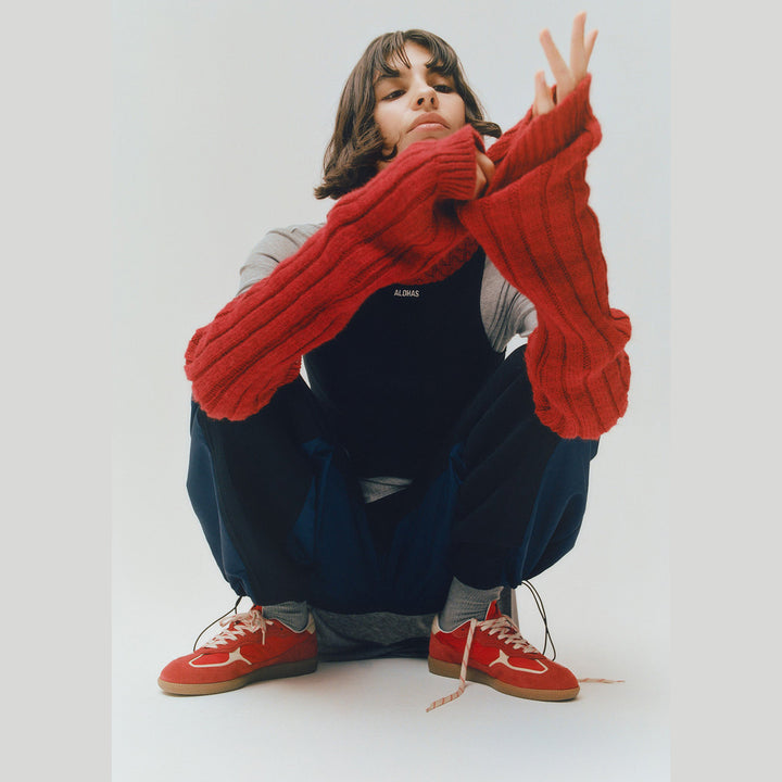 ZAPATILLAS - Alohas, Rife de Cuero Rojo Brillante