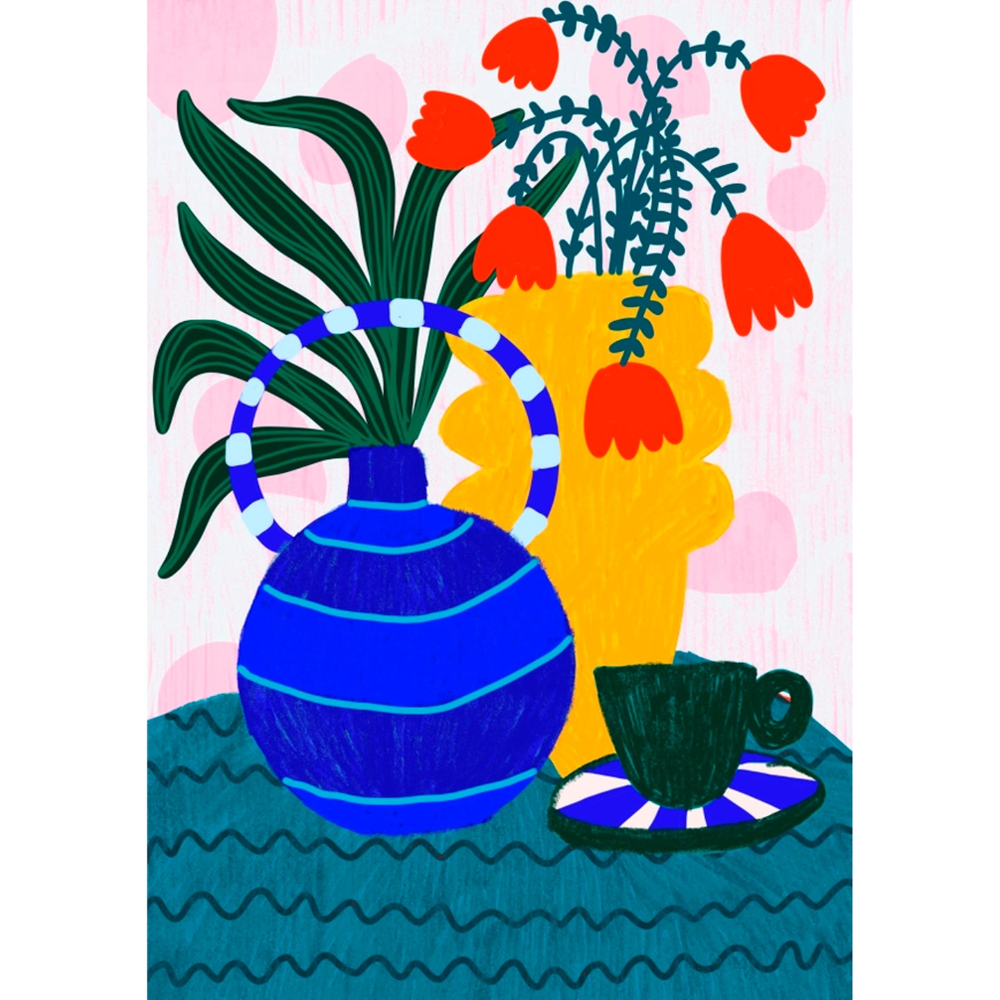 ILUSTRACIÓN - Teresa Rego, Tulips & Coffee