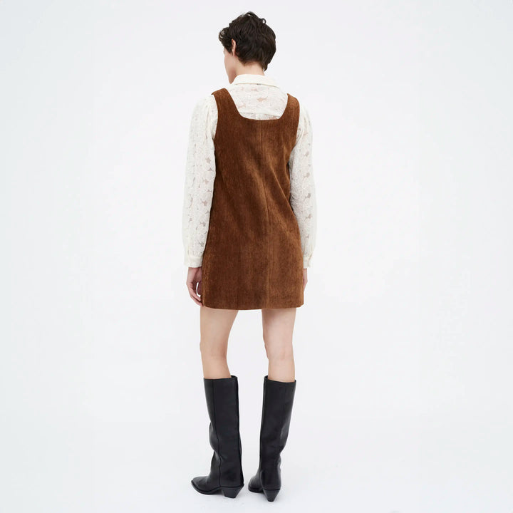 VESTIDO - Wild Pony,  Corto efecto aterciopelado marrón