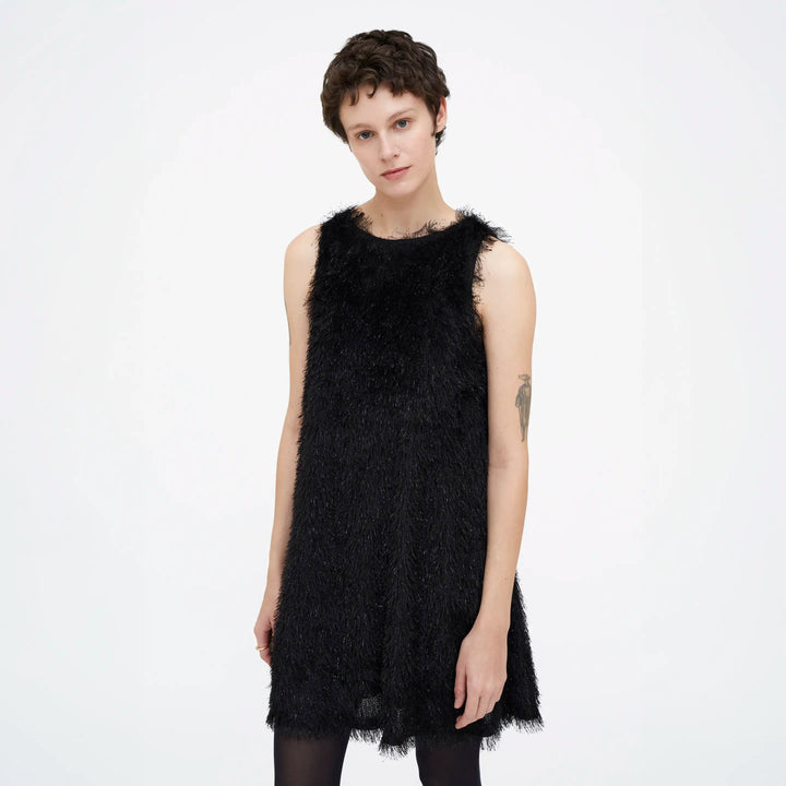 VESTIDO - Wild Pony,  Corto negro con hilos Lurex