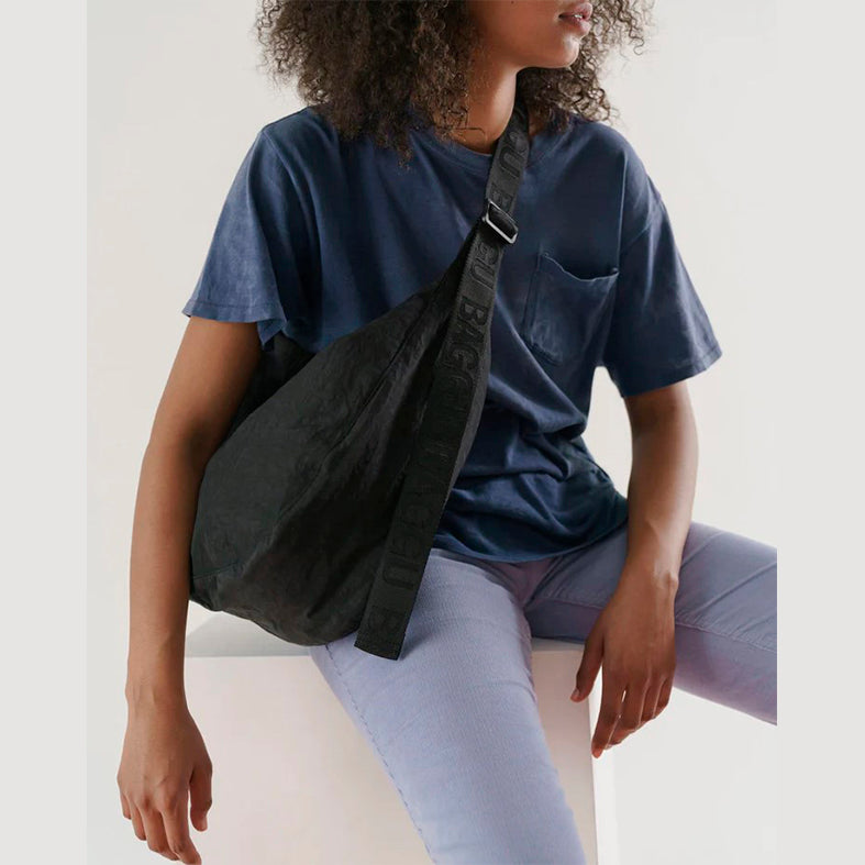 BOLSO - Baggu, Large Nylon Crescent Bag Black