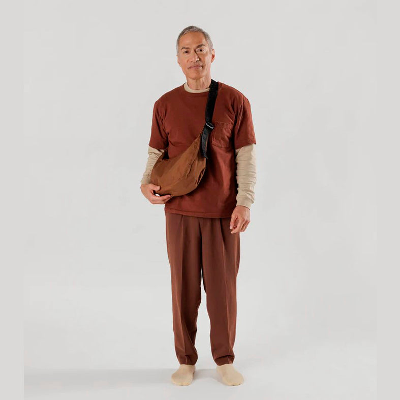 BOLSO - Baggu, Medium Nylon Crescent Bag Brown