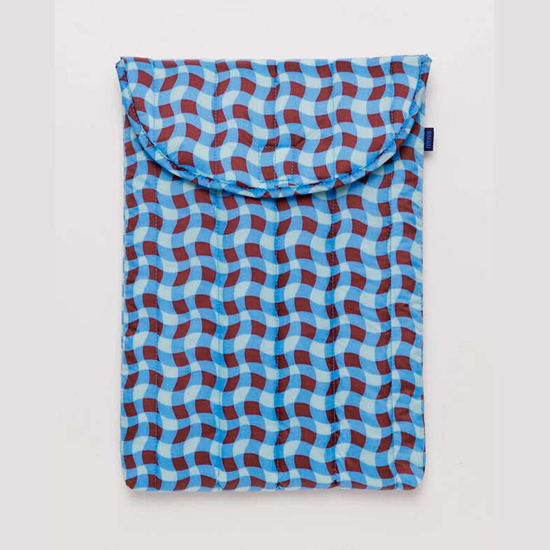 FUNDA DE PORTÁTIL 16" - Baggu, Wavy Gingham Blue
