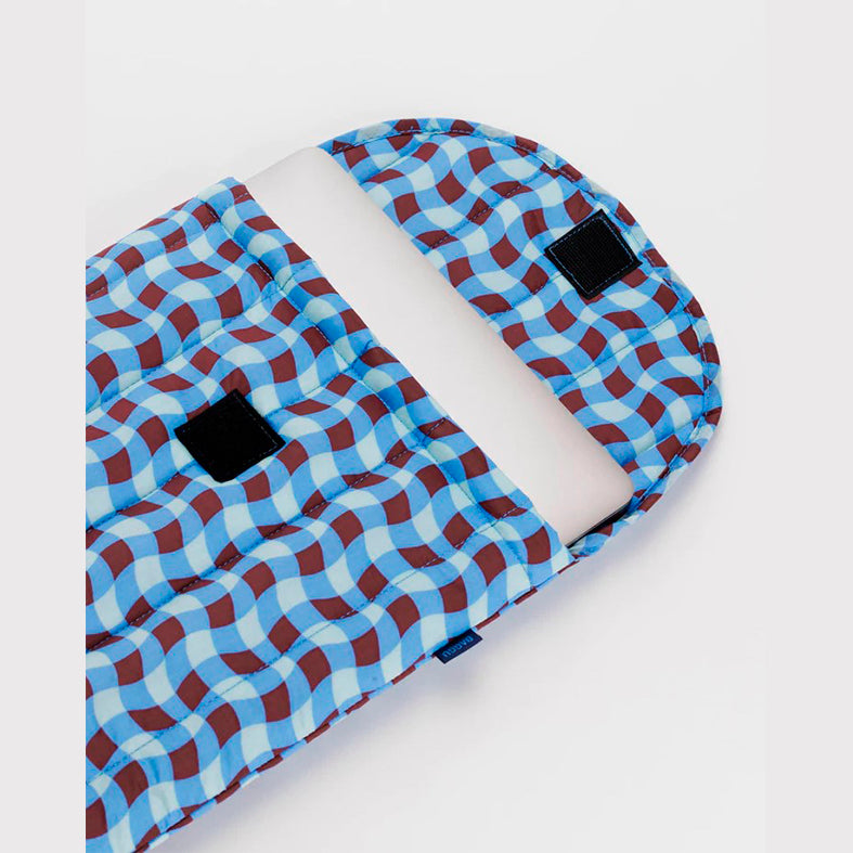 FUNDA DE PORTÁTIL 16" - Baggu, Wavy Gingham Blue