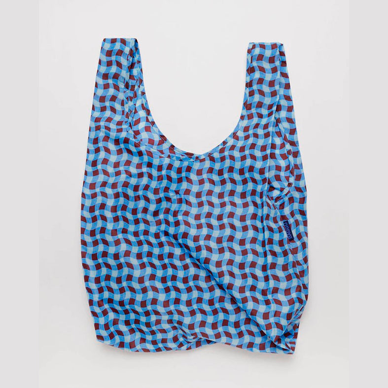 TOTEBAG - Baggu, Wavy Gingham Blue