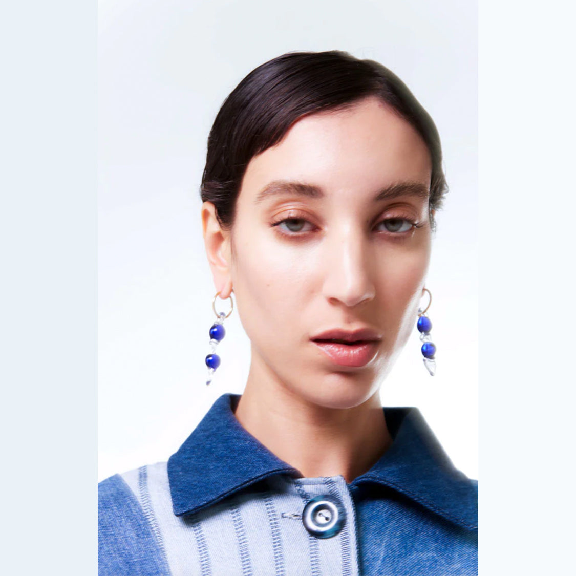 PENDIENTES - Levens, Fenice Hoops Azul