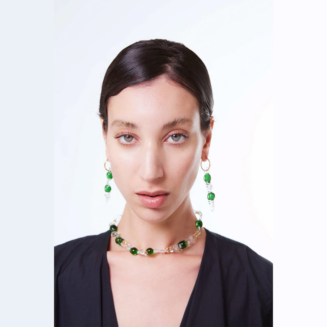 PENDIENTES - Levens, Fenice Hoops Verde