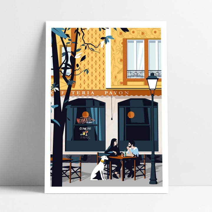 ILUSTRACIÓN - El Chico Llama, Café Pavón - Madrid