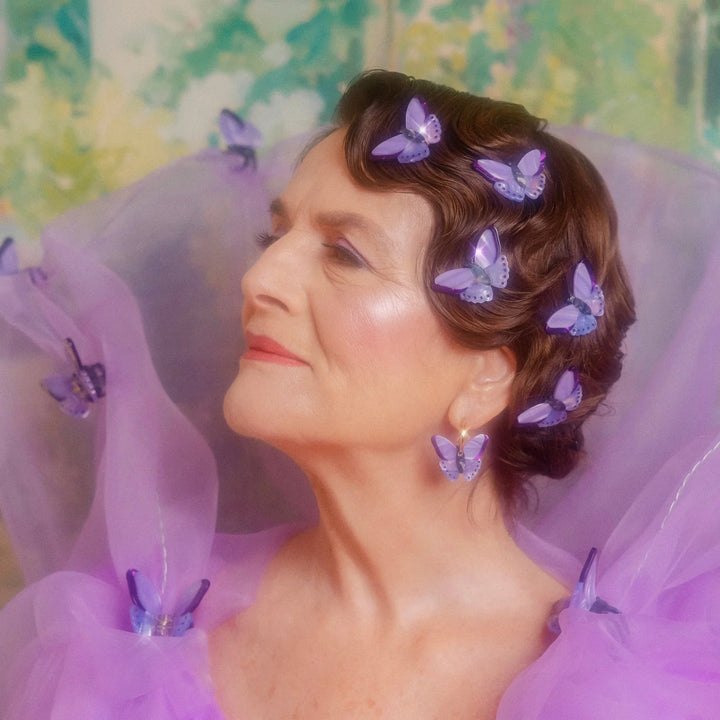 PENDIENTES - Coucou Suzette, Mariposa Morada