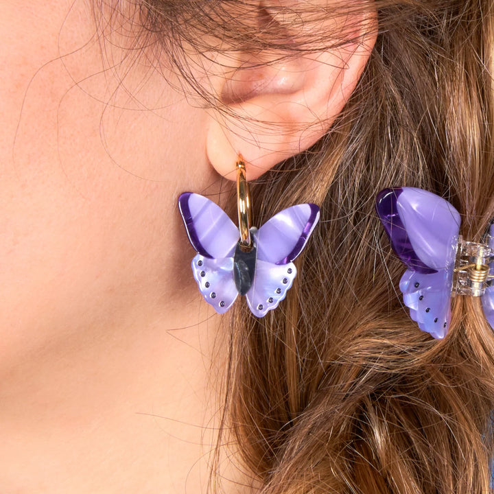 PENDIENTES - Coucou Suzette, Mariposa Morada