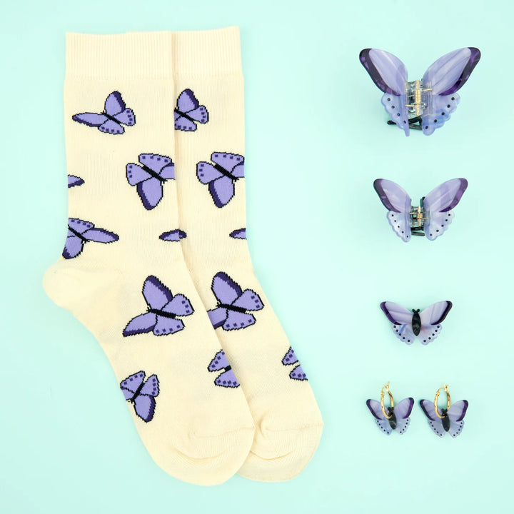 PENDIENTES - Coucou Suzette, Mariposa Morada